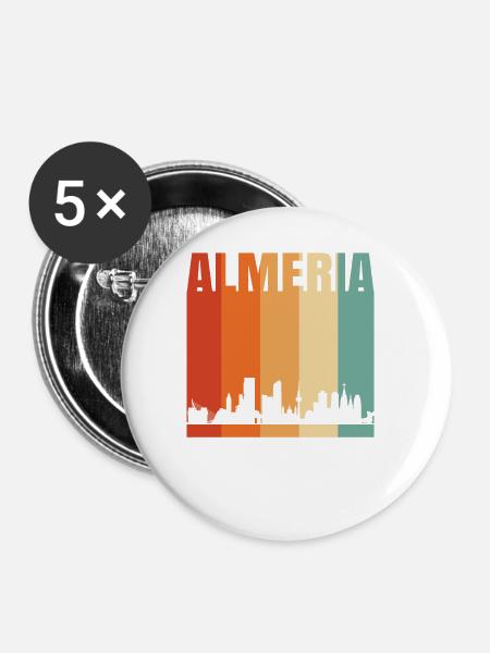 Almería - Buttons groß 56 mm (5er Pack) - Weiß