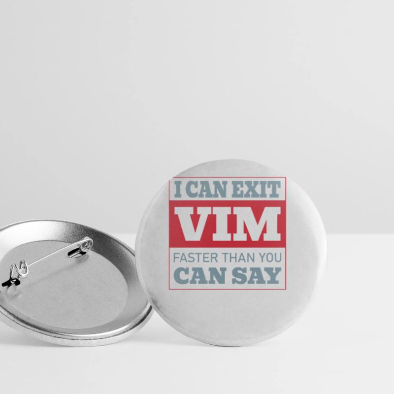 I Can Exit VIM Faster Than You Cab Say for Linux Buttons groß 56 mm (5er Pack)