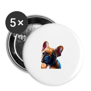 S’il vous plaît, n’effrayez pas mon chien Français Bulldog - Lot de 5 grands badges (56 mm) - blanc - Devant