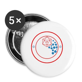 The Dice Giveth And The Dice Taketh Away 4 - Buttons large 2.2''/56 mm (5-pack) - white - Front
