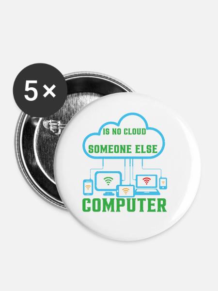There Is No Cloud 17 - Buttons groß 56 mm (5er Pack) - Weiß