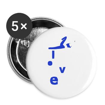 Pilates motive les mouvements guérit 2 - Lot de 5 grands badges (56 mm) - blanc - Devant