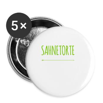 schöne Frau - Buttons groß 56 mm (5er Pack) - Weiß - Vorne