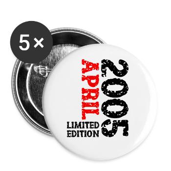 2005 avril édition limitée cadeau d’anniversaire - Lot de 5 grands badges (56 mm) - blanc - Devant