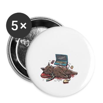 My Co-worker Is Needy 7 - Buttons large 2.2''/56 mm (5-pack) - white - Front