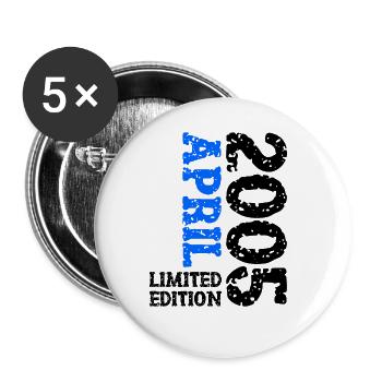 2005 avril édition limitée cadeau d’anniversaire - Lot de 5 grands badges (56 mm) - blanc - Devant