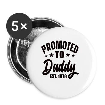 Promu Papa Est 1978 - Lot de 5 grands badges (56 mm) - blanc - Devant