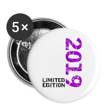 2019 Limited Edition Birthday Gift Decoration - Buttons large 2.2''/56 mm (5-pack) - white - Front