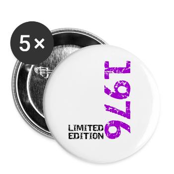 1976 Limited Edition Birthday Gift Wife Husband - Buttons large 2.2''/56 mm (5-pack) - white - Front