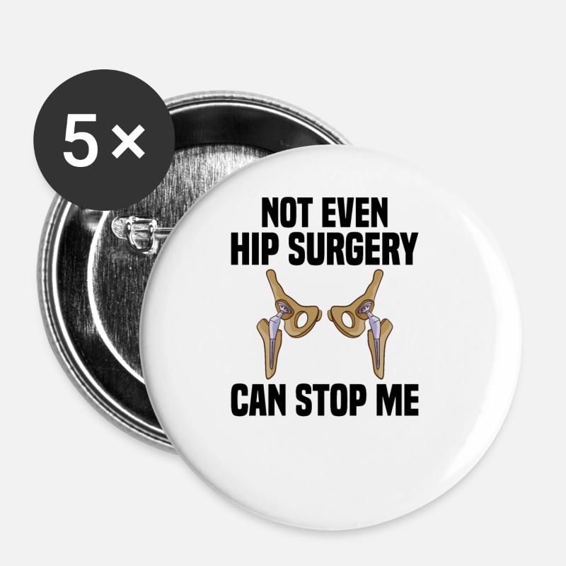 Hip surgery Hip surgery - Buttons large 2.2''/56 mm (5-pack) - white