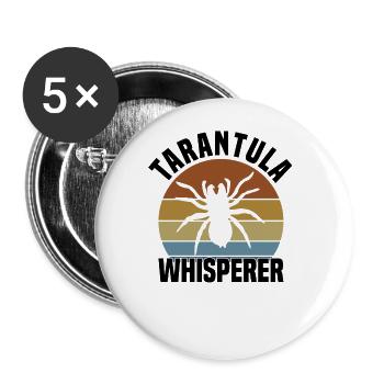Tarantula Pet Arachnid - Buttons large 2.2''/56 mm (5-pack) - white - Front