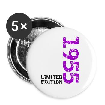 1955 Limited Edition Birthday Gift Wife Husband - Buttons large 2.2''/56 mm (5-pack) - white - Front