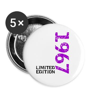 1967 Limited Edition Birthday Gift Wife Husband - Buttons large 2.2''/56 mm (5-pack) - white - Front