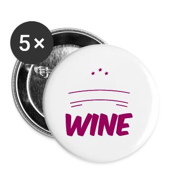 It's Never Too Early For Wine 4 - Buttons large 2.2''/56 mm (5-pack) - white - Front