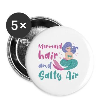 Mermaid Hair And Salty Air 4 - Lot de 5 grands badges (56 mm) - blanc - Devant