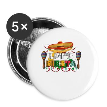 Cinco De Mayo - Buttons large 2.2''/56 mm (5-pack) - white - Front