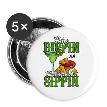 Cinco De Mayo - Buttons groß 56 mm (5er Pack) - Weiß - Vorne