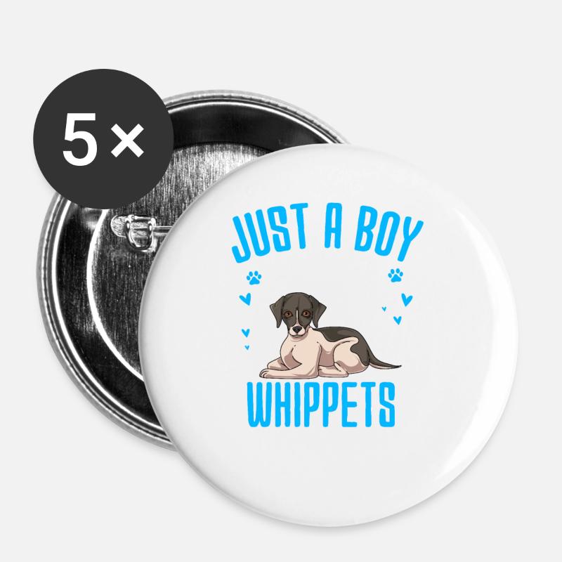 Whippet - Buttons large 2.2''/56 mm (5-pack) - white