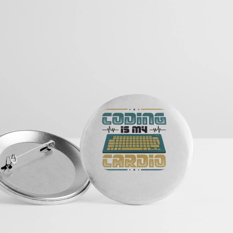 Le codage est mon cardio, programmeur de code Lot de 5 grands badges (56 mm)