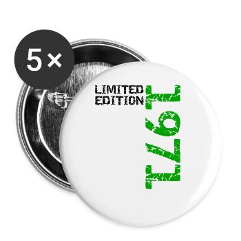 1971 édition limitée anniversaire cadeau femme mari - Lot de 5 grands badges (56 mm) - blanc - Devant
