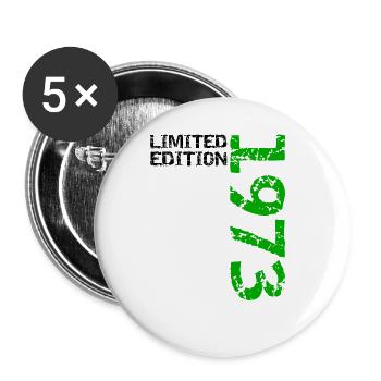 1973 édition limitée anniversaire cadeau femme mari - Lot de 5 grands badges (56 mm) - blanc - Devant
