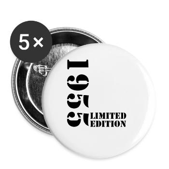 1955 Limited Edition Birthday Gift Wife Husband - Buttons large 2.2''/56 mm (5-pack) - white - Front