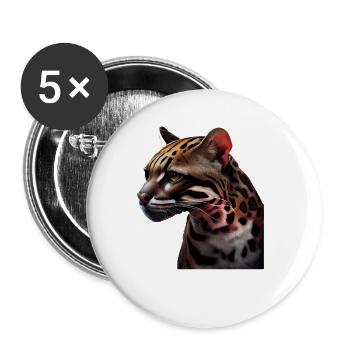 just a boy girl who loves Ocelots Ocelot ocelot ocelot - Buttons large 2.2''/56 mm (5-pack) - white - Front