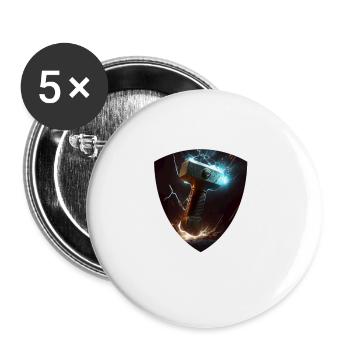 Papa Vathor Va Thor Vatertag Vatertagsgeschenk - Buttons groß 56 mm (5er Pack) - Weiß - Vorne