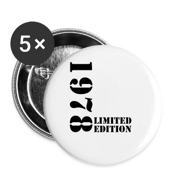 1978 Limited Edition Birthday Gift Wife Husband - Buttons large 2.2''/56 mm (5-pack) - white - Front