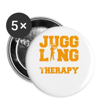 Juggling Better Than Therapy - Buttons large 2.2''/56 mm (5-pack) - white - Front