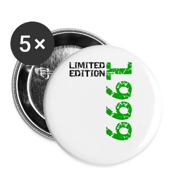 1999 Limited Edition Birthday Gift Wife Husband - Buttons large 2.2''/56 mm (5-pack) - white - Front