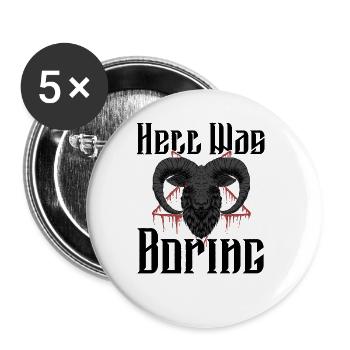 Satan Beelzebub Teufel Gothic Pentagram Mystisch - Buttons groß 56 mm (5er Pack) - Weiß - Vorne