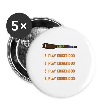 This Is What I Do Play Didgeridoo - Buttons groß 56 mm (5er Pack) - Weiß - Vorne