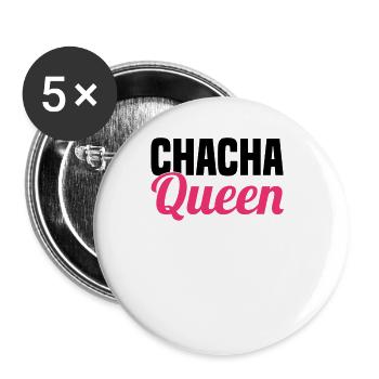 Chacha Dancing Music Practicing Latin - Buttons large 2.2''/56 mm (5-pack) - white - Front
