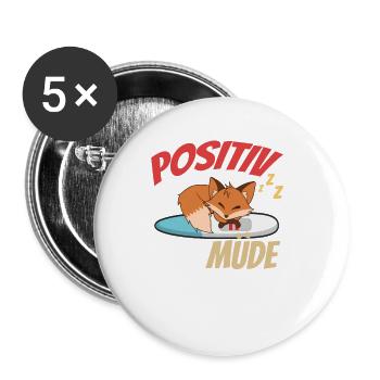 Positiv Auf Müde Getestet Fuchs - Buttons groß 56 mm (5er Pack) - Weiß - Vorne