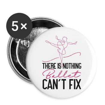 Ballet Dancer Dance Girl Ballerina - Buttons large 2.2''/56 mm (5-pack) - white - Front
