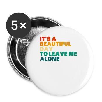 Introverted Gift Sarcastic Introverted - Buttons large 2.2''/56 mm (5-pack) - white - Front