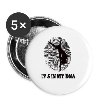Poledance Its In My Dna - Buttons large 2.2''/56 mm (5-pack) - white - Front
