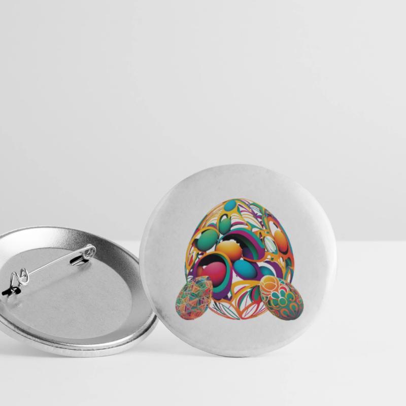 Eine abstrakte Interpretation von tollen Easter Eggs Buttons groß 56 mm (5er Pack)