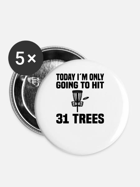 Frisbee Golf - Buttons groß 56 mm (5er Pack) - Weiß