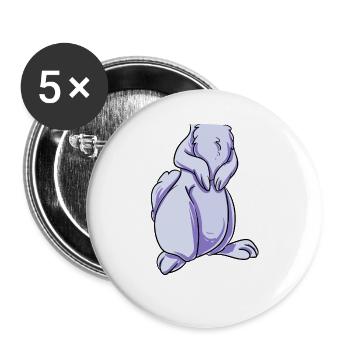 Rabbit Costume - Buttons large 2.2''/56 mm (5-pack) - white - Front