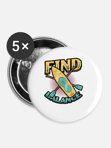 Balance Finden - Buttons groß 56 mm (5er Pack) - Weiß