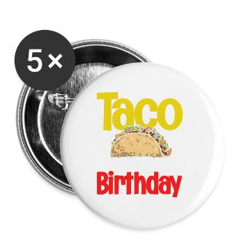 Cinco De Mayo Mexikanische Party Cinco De Mayo - Buttons groß 56 mm (5er Pack) - Weiß - Vorne