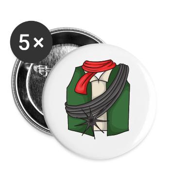 Chimney Sweep Costume - Buttons large 2.2''/56 mm (5-pack) - white - Front
