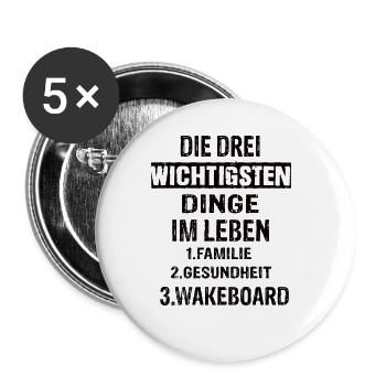 Wakeboard - Buttons groß 56 mm (5er Pack) - Weiß - Vorne