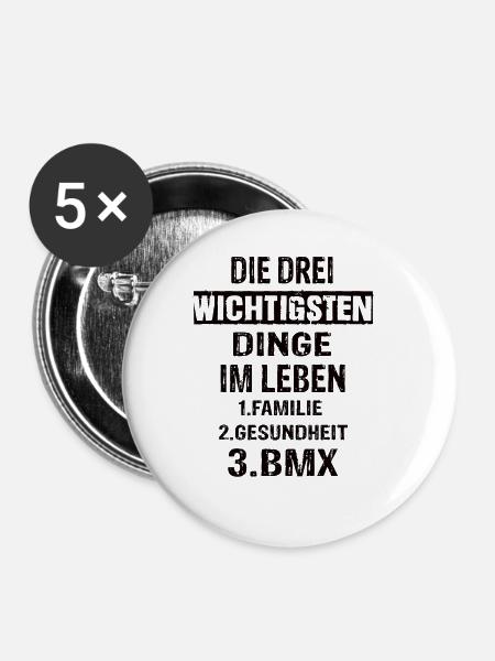 Bmx - Buttons groß 56 mm (5er Pack) - Weiß
