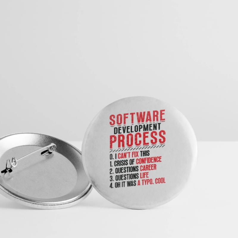 Software development process, programming Buttons large 2.2''/56 mm (5-pack)