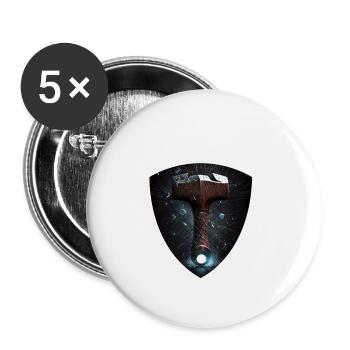 Papa Vathor Va Thor Father's Day Father's Day Gift - Buttons large 2.2''/56 mm (5-pack) - white - Front