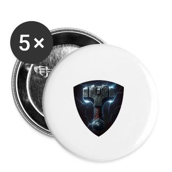 Papa Vathor Va Thor Father's Day Father's Day Gift - Buttons large 2.2''/56 mm (5-pack) - white - Front