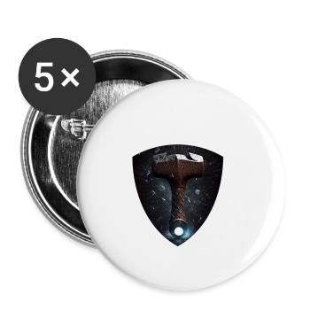 Papa Vathor Va Thor Father's Day Father's Day Gift - Buttons large 2.2''/56 mm (5-pack) - white - Front